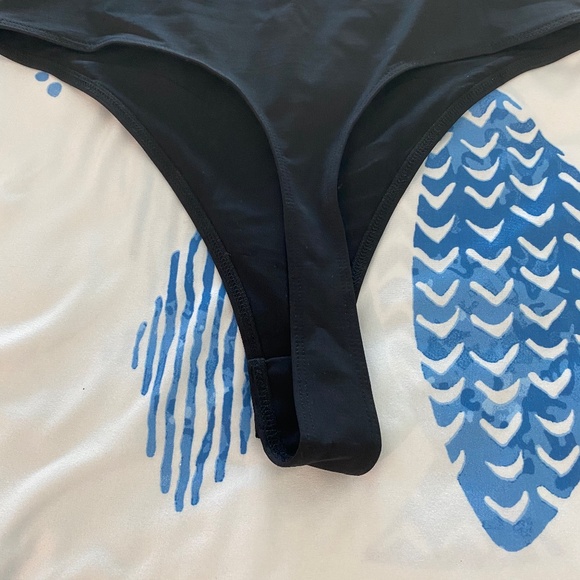 NWT Reiss Black Thong Bodysuit Sz M - Picture 8 of 10